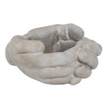 Kruka Grå Cement Hand 24 x 22 x 12 cm