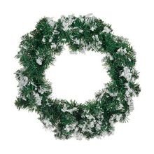 Julkrans Snöflingor Vit Grön
