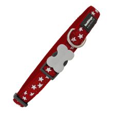 Hundhalsband Red Dingo Stjärna 41-63 cm