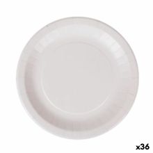 Tallriksset Algon Engångsanvändning Vit Papp 28 cm (36 antal)