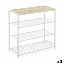 Bokhylla Confortime Vit Trä Metall 60 x 30 x 63,5 cm (3 antal)