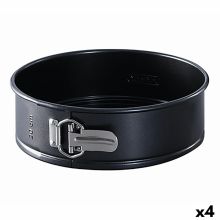 Avtagbar form Pyrex Magic Rund Svart Metall Ø 26 cm 4 antal
