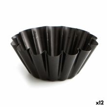 Bakform Quid Sweet Grey Svart Metall Ø 14 cm (12 antal)