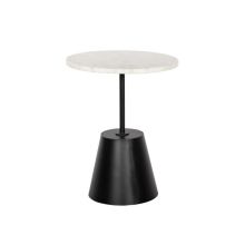 Sidobord DKD Home Decor Svart Vit Metall Marmor 40 x 40 x 50 cm