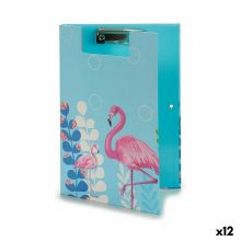 Folder A4 Rosa flamingo Klämma (12 antal)