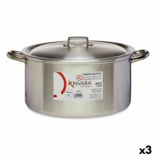 Kastrull med lock Silvrig Aluminium 15 L (3 antal)