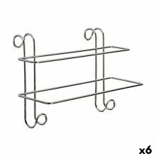 Hängande handdukshållare Silvrig Metall 14 x 20 x 39 cm (6 antal)