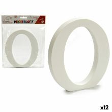 Brev O Vit Trä 1,8 x 21 x 17 cm (12 antal)