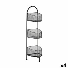 Bokhylla Svart Metall 21,2 x 97 x 28,5 cm (4 antal)