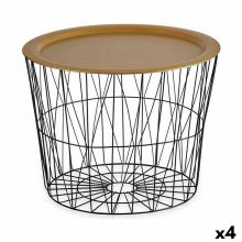 Sidobord Svart Gyllene Metall 62 x 45,5 x 62 cm (4 antal)