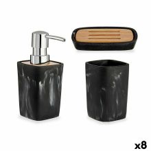 Badkit Svart Bambu Plast (8 antal)