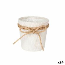 Kruka Lasso Vit Tyg 11 x 10,5 x 11 cm (24 antal)