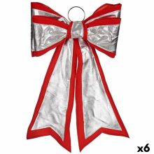 Lasso Julgranskula 40 x 60 cm Röd Silvrig PVC (6 antal)