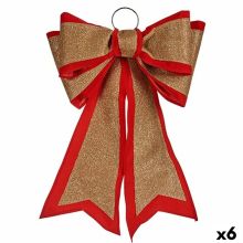 Lasso Julgranskula 40 x 60 cm Röd Gyllene PVC (6 antal)