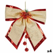 Lasso Julgranskula Röd Gyllene Plast 53 x 50 x 9 cm (4 antal)