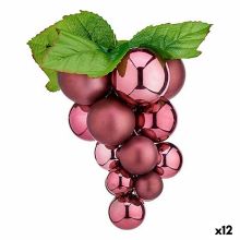 Julgranskula Vindruvor Medium Rosa Plast 18 x 18 x 28 cm (12 antal)