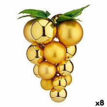 Julgranskula Vindruvor Stor Gyllene Plast 22 x 26 x 23 cm (8 antal)