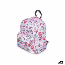 Skolryggsäck Regnbåge Multicolour 28 x 12 x 22 cm (12 antal)