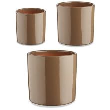 Krukset Ibergarden CILINDRO-7006 Beige-brun (taupe) Lera Cylinder Ø 14 cm Ø 22 cm Ø 17 cm 3 Delar