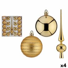 Juldekorationer Gyllene PVC (4 antal)