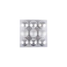 Julgranskulor Silver små 9-pack