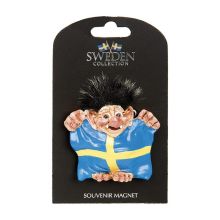 Magnet Souvenir Troll med flagga
