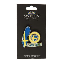 Magnet Karta Spin Sköld Sweden