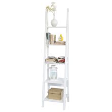 Bokhylla med 5 hyllor, Brickhylla, Längd 44 cm Bredd 39 cm Höjd 180 cm, vit, FRG101-W