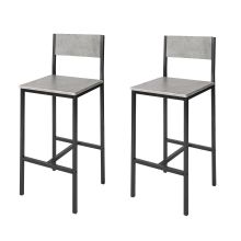 2 x barstolar, barstol med fotstöd , Testad för 120 kg, betong, FST53-HGx2