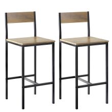 2 x barstolar, barstol med fotstöd, Testad för 150 kg, FST53-XLx2