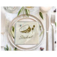 Servetter Student Vit Guld 20-pack