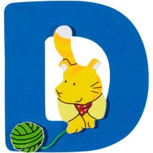 Väggdekoration - Bokstav - D - Goki