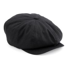 Svart newsboy keps - Beechfield