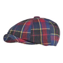 Blå mönstrad Newsboy keps