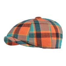 Grön/orange Newsboy keps