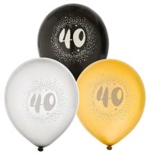 Ballong 40 år 6-pack Latex