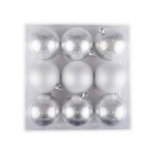 Julgranskulor Silver små 9-pack