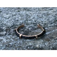 Armband i rostfritt stål och äkta läder
