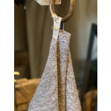 Handduk Mynte Milky Brown Melange Stickad
