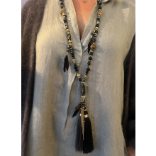 Boho tassel halsband svart