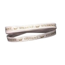 Band Studentband vitt/guld 3 meter