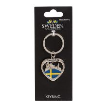 Nyckelring Souvenir Hjärta Stadssiluett