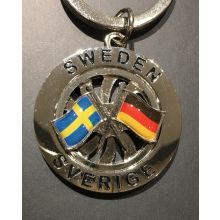 Nyckelring Souvenir Spinner Flagga Sverige Tyskland