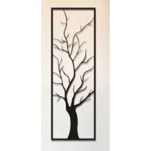 Tavla Träd Svart Metall 23x69 cm