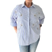 Flora randig skjorta