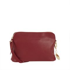 Axelremsv&auml;ska halvm&aring;ne skinn r&ouml;d Ulrika Design 08-8009