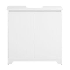 BZR108-II-W Undersk&aring;p f&ouml;r Handfat i Badrum, Sk&aring;p under Handfat, Undersk&aring;p f&ouml;r Diskho, Omslutande Sk&aring;p med 2 D&ouml;rrar, 60x30x60 cm, Vit