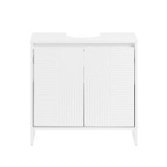 Tvättställsunderskåp Badrumsmöbler med 2 dörrar BZR157-W