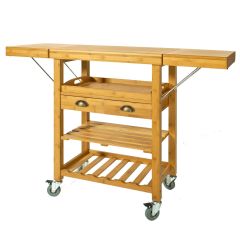 köksö på hjul Sideboard vit Arbetsbord matsal och Kök Bredd 40 cm Höjd 92 cm Längd 65-95-125 cm FKW25-N