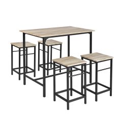 Barbord och 4 pallar, Matgrupp, Testad för 120 kg, Längd 100 cm Bredd 60 cm Höjd 87 cm, OGT11-N